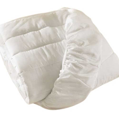 Fitted Quilted Mattress Pad, 78x80 King, White